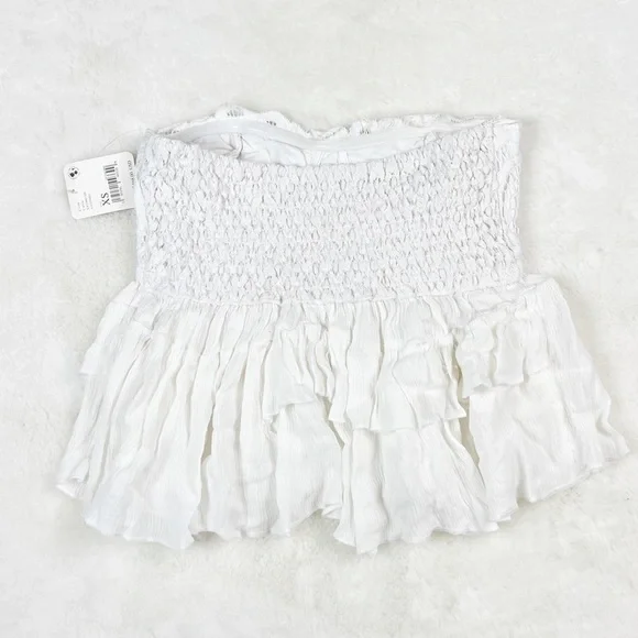 NWT Free People Adella Corset Strapless Crochet Cami Top in White - Picture 8 of 9